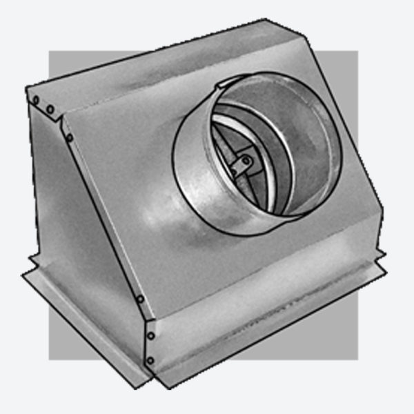 #507RD 45° Slant Top Insulated Ceiling Radiation Damper Box